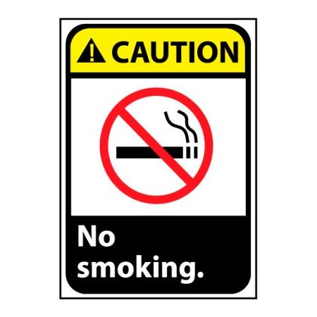 National Marker Co Caution Sign 14x10 Aluminum - No Smoking CGA3AB